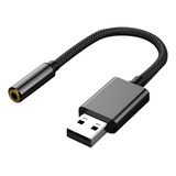 Adaptador Usb A Conector De Audio De 3,5 Mm, Micrófono De So