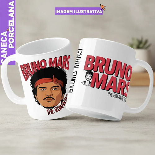 Caneca Bruno Mars - The Romantic [porcelana] Caneca 330ml | MercadoLivre