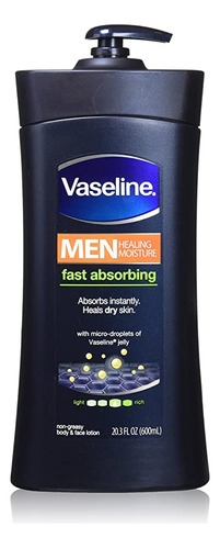 Vaseline Men Loción Corporal Y Cara, Botella De 20.3 Onzas.