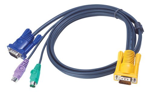 Cable Kvm Ps/2 Con Sphd 3 En 1 De 1,2 M Aten 2l5201p