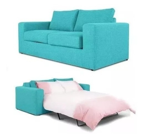 Sillon Sofa Cama 2 Plazas + Mecanismo + Colchon Espuma Eco C