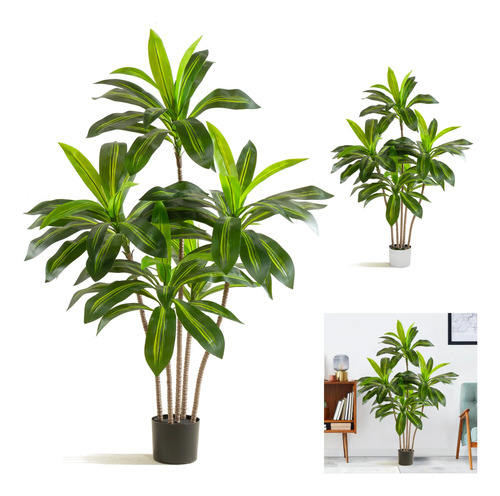 Dracaena Plantas Artificiales Plantas Decorativas 130cm | Envío gratis