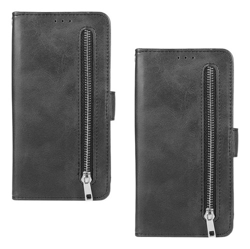 2×funda For Samsung Carcasa Cuero Tipo Cartera Con Ranuras