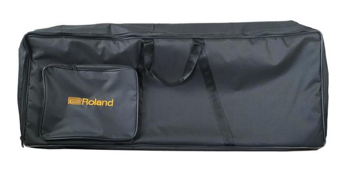 Capa Luxo Para Teclado Roland E-x20 Preta Com Bordado E Alça