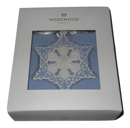 Ornamento Navideño Copo De Nieve Adorno Navidad Wedgwood +++