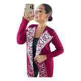 Casaco Trico Feminino Kimono Sobretudo Cardigan Manga Longa