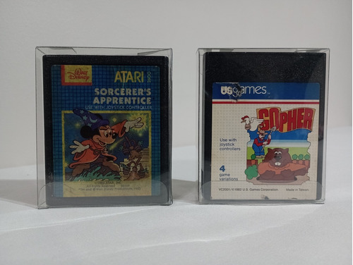 Atari 2600 2 Juegos Gopher Y Sorcere,s Apprentice+ Protector