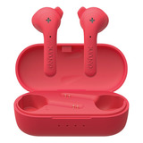 Audifonos Inalámbricos Bluetooth Defunc True Basic Earbuds Color Rojo