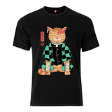 Remera Estampada Varios Diseños Orientalismo Gato Meditando