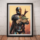 Cuadro Series - Mandalorian - Poster Baby Yoda Fan Art