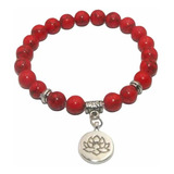 Pulsera Ajustable Protección De Piedra Y Diseño Flor De Loto