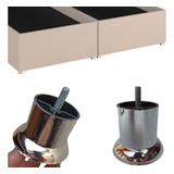 Kit 12 Pes Cama Box Mini, Pequeno Casal, Queen, King 6cm Cor Metalizado