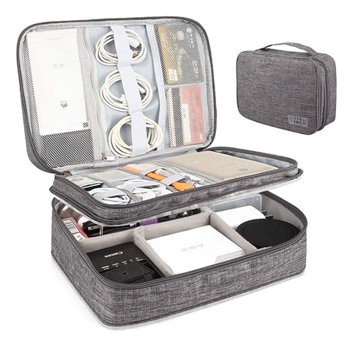 Mega Organizador Estuche Cableusb Cargador Impermeable Viaje