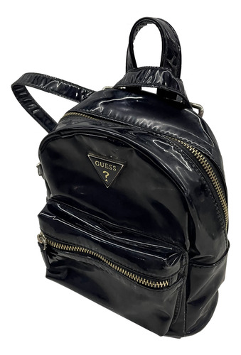 Mochila De Charol Guess Original Negra 