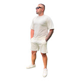 Camisa Off White Oversized Short Mauricinho Ano Novo Verão