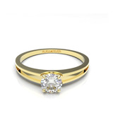 Anillo Compromiso Oro Amarillo 14k Kt Joyas Kilates Irene 