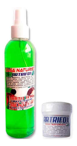 Kit Artrifox Spray + Crema Para Dolores Musculares Y Articul