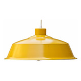 Lámpara Colgante Vintage Color Amarilla Interior Blanco 40cm