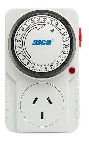 Timer Mecanico Programable Sica Analógico Enchufable 10a C