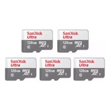 5 Cartão De Memória Sandisk 128 Gb P/ Moto Xiaomi Poco M3 
