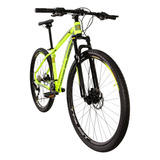 Bicicleta Aro 29 Trust 2x9 Shimano Alivio - Freio Hidraulico Cor Amarelo Neon Tamanho Do Quadro 17