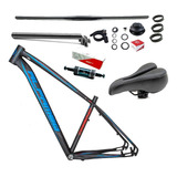 Kit Quadro Bike+selim+canote+central+guidão+cx Direção Mtb