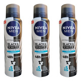 Pack 3 Nivea Men Antitranspirant Black&white Invisible Fresh