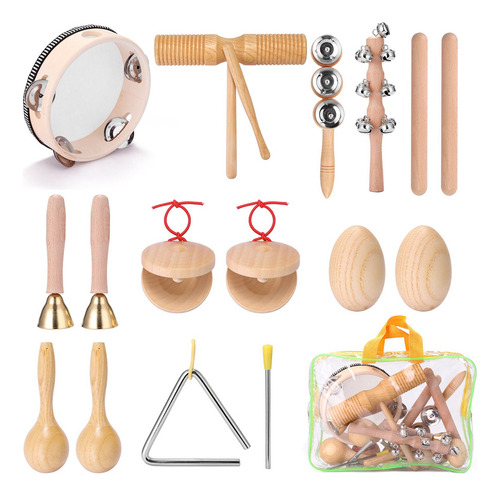 Kit De Instrumentos De Percusión Infantil 13 Piezas