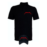 Camiseta Metallica Tipo Polo Obsequio Gorra