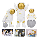 Astronauta Muñeca Cake Toppers Cumpleaños De 3 Pcs