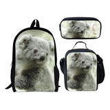 Set De Mochilas Personalizadas Con Estampado De Koala, Bo...