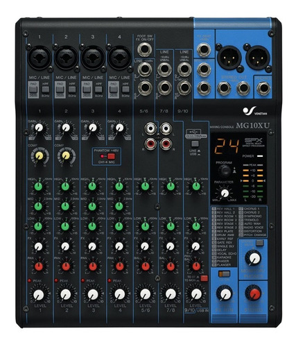 Venetian Audio Mg10xu Mesa Mixer Consola 10 Canales Usb Dj