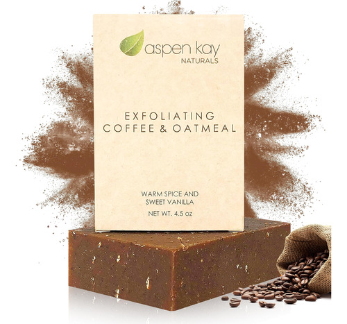 Aspen Kay Naturals Jabon Exfoliante De Cafe Y Avena, Ingredi