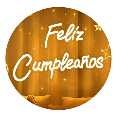 Led Feliz Cumpleaños Letrero Neon Luminosos Happy Birthday | MercadoLibre