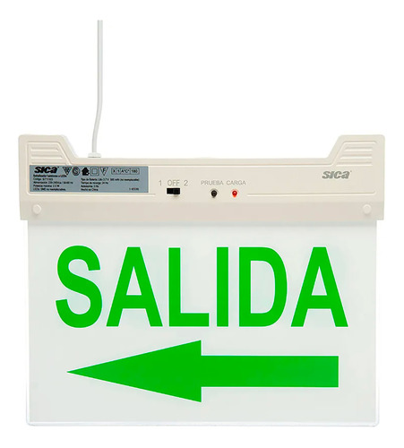 Cartel Con Leyenda De Salida Led 220v Sica 