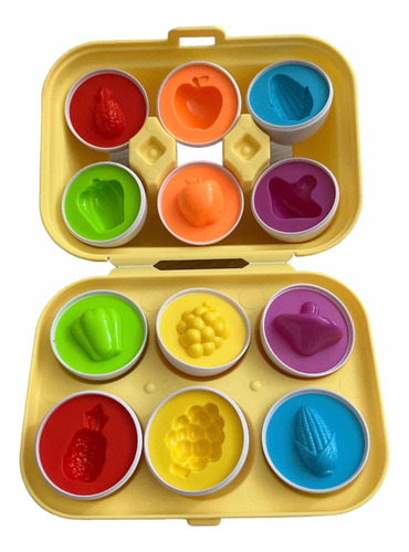 Juego Encaje Huevos Montessori 6 Unidades