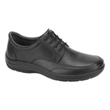 Zapato Escolar De Piel Con Agujeta Flexi Negro Juniors 4401
