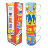 Tazas Café  Simpsons Homero Disney Apilables 330ml Porcelana