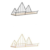 L 2 Estantes De Metal De Madera Con Diseño Hexagonal Para