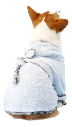 Albornoz Para Perros, Toalla De Baño Con Capucha Absorbente 