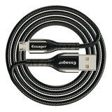 Cable Cargador Micro Usb / Led 3 A / 2 Metro / Essager / Neg
