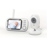 Baby Monitor Abm600 Babá Eletrônica Sem Fio Com Câmera Noturna Automática E Sensor De Temperatura Blanco 110v/220v