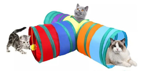 Túnel Labirinto Para Gatos Cães Interativo Cat Brinquedo Pet
