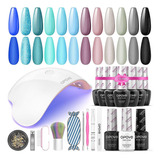 Kit De Esmalte De Uñas De Gel Con Luz Uv Empapa Del Ki...