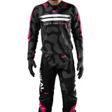 Conjunto Radikal Spirit Negro-magenta - Motocross / Atv