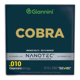 Encordoamento P/ Violão Aço Giannini Cobra Nanotec 010