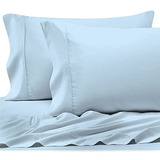 Fundas Para Almohadas Queen De Algodon 400 Hilo Azul Cielo