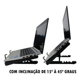 Suporte Mesa Base Dobrável Notebook Ergonom Corrige Postura Cor Preto