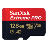 Sandisk Extreme Pro Sdsdqxcd-128g Con Adaptador Microsdxc 200mb A2 V30 4k