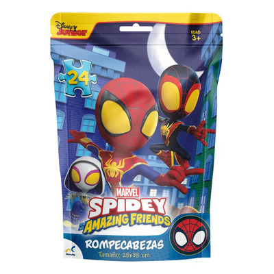 Rompecabezas Infantil Spidey And His Amazing Friends 24 Piezas 28x39 cm Puzzle Didáctico Para Niños Juego Educativo Desarrollo Motricidad y Concentración | MercadoLibre